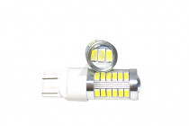  Светодиодная автолампа 7440 (W21W) 30SMD-5630 белая, с линзой. - 2