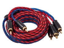 Межблочный кабель Kicx Headshot RCA-24-250-SS 2.5м - 2